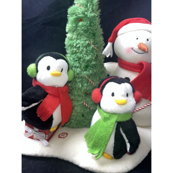 2006 Hallmark Jingle Pals Merry Trio Snowman Penguins Tree Music Light Christmas - Picture 10 of 11